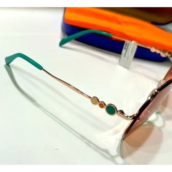 Emilio Pucci 61mm Square Sunglasses Shiny Rose Gold - Picture 8 of 8